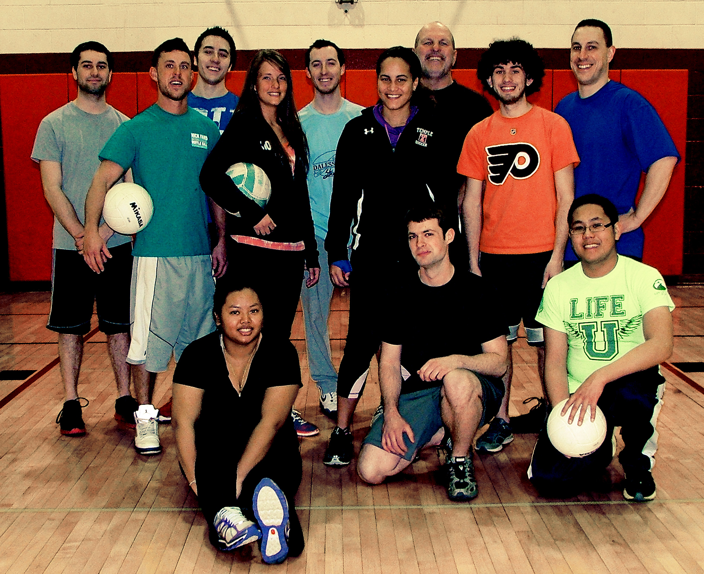 Students and Staff Volleyball at Temple University Ambler