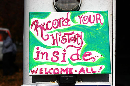 Record your history inside sign