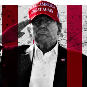 image of Trump saluting