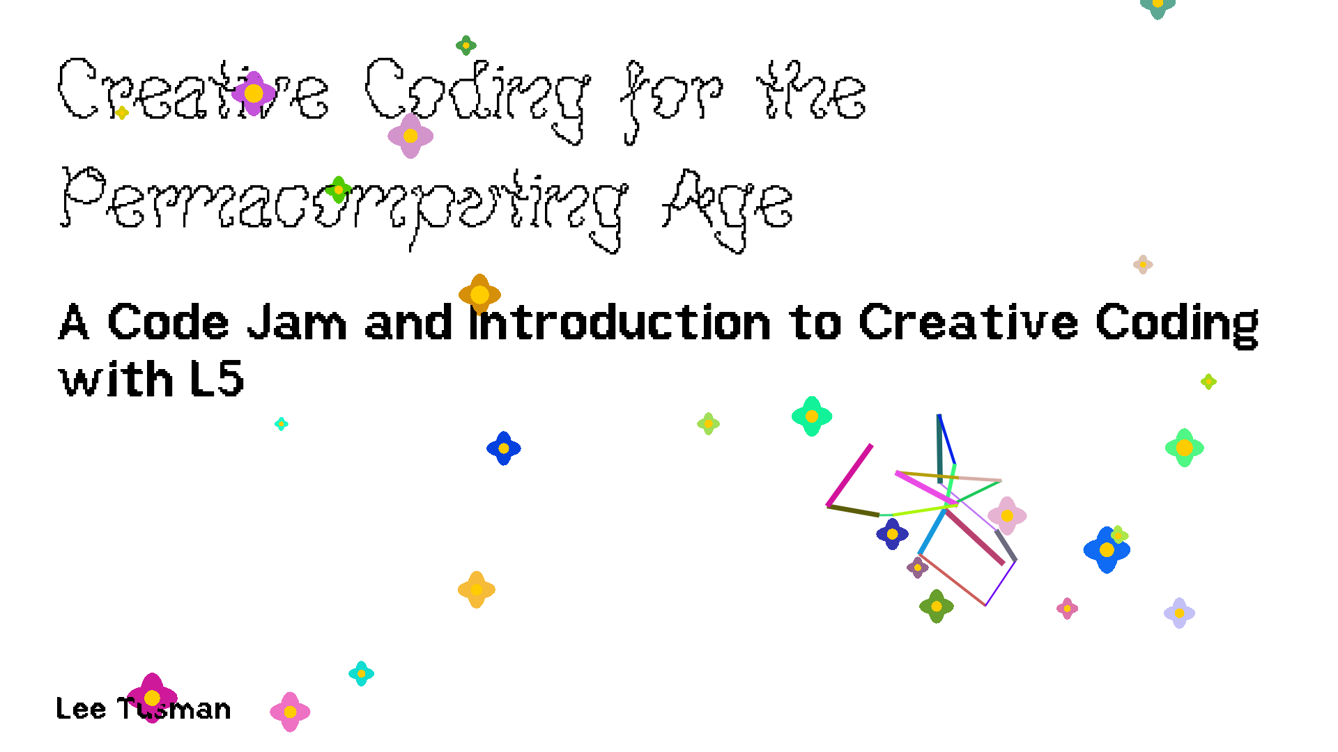 Flyer with event title and presenter name.