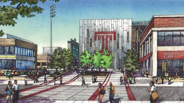 Rendering of the proposed multipurpose facility and stadium.