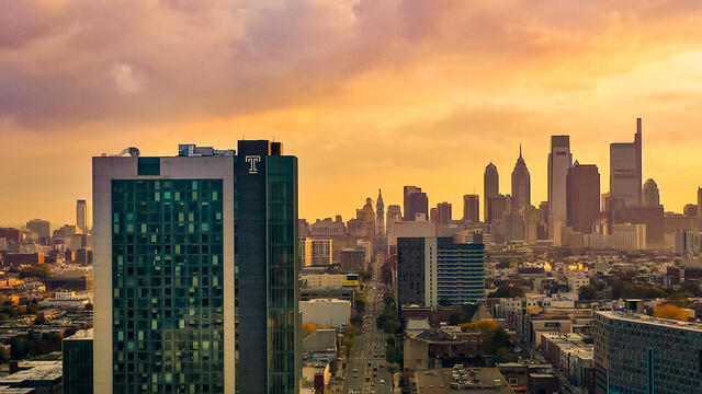 Morgan Hall facing south toward Philadelphia City Hall