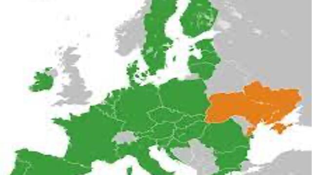 map of Ukraine and surrounding countries in green