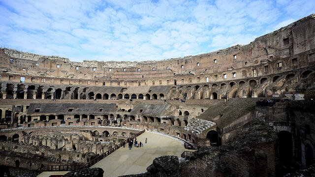 The Colosseum in Rome, Italy.