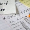 Papers with notes about fantasy football.