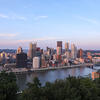 Pittsburgh skyline at sunset
